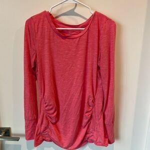 GAPFIT Maternity Coral Long Sleeve Dry Fit Top